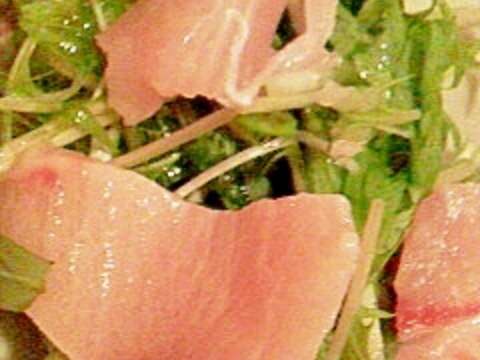 水菜とハマチのサラダ
